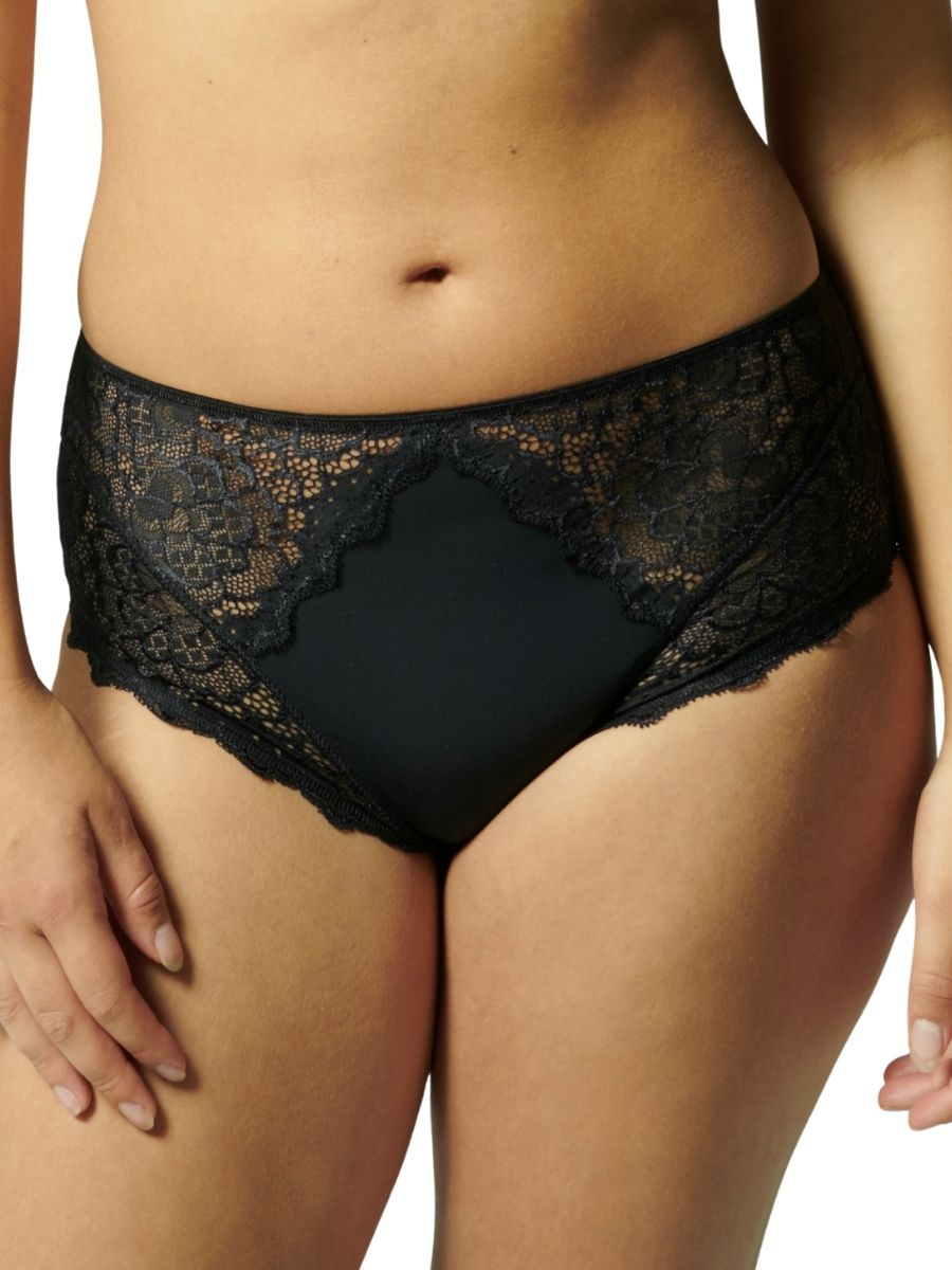 Simone Pérèle Caresse Deep Brief High Waist Cotton Lined Lace Knickers Luxury