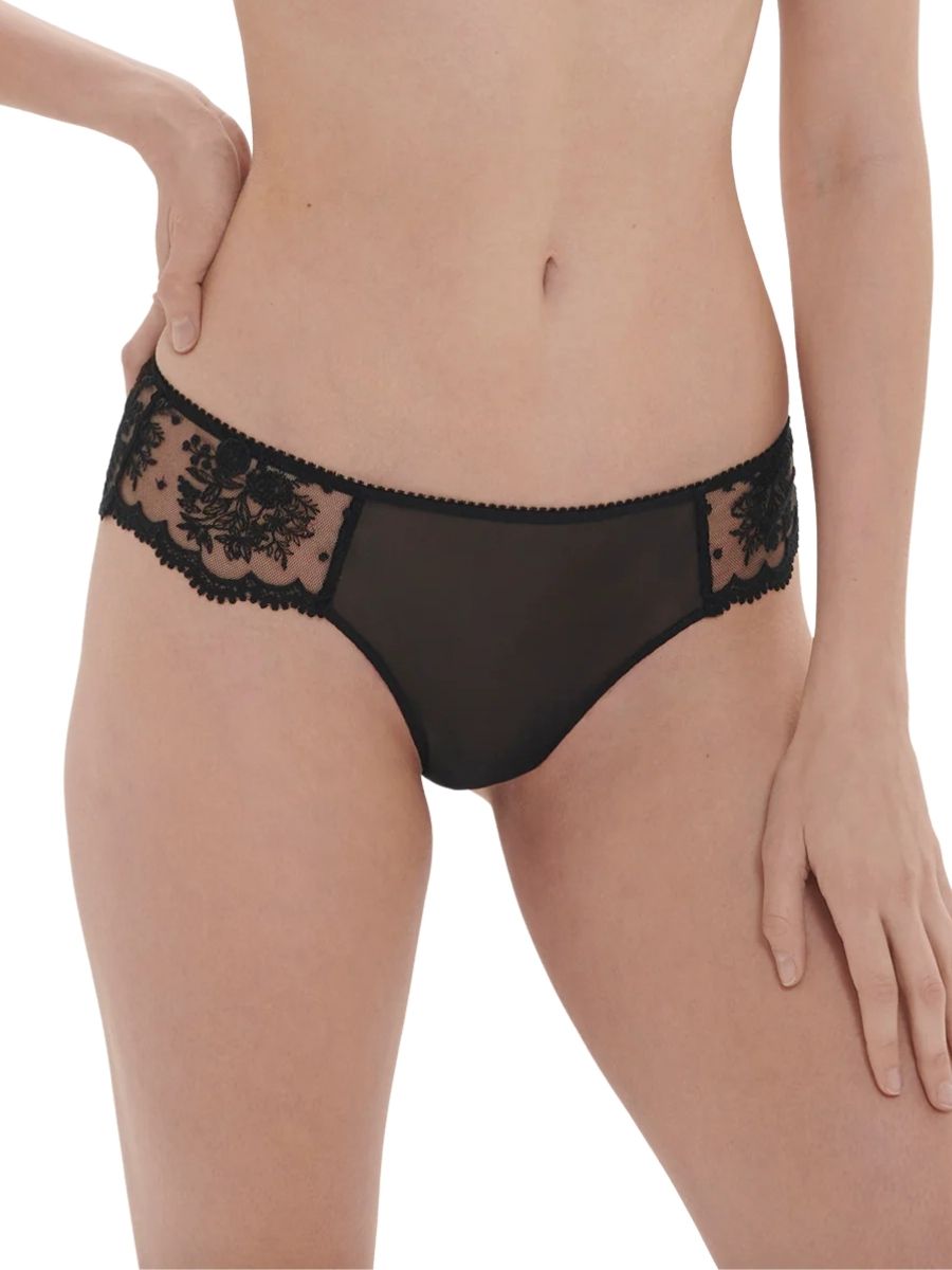 Simone Pérèle Intrigue Tanga Mid Rise Embroidered Lace Knickers Luxury Lingerie