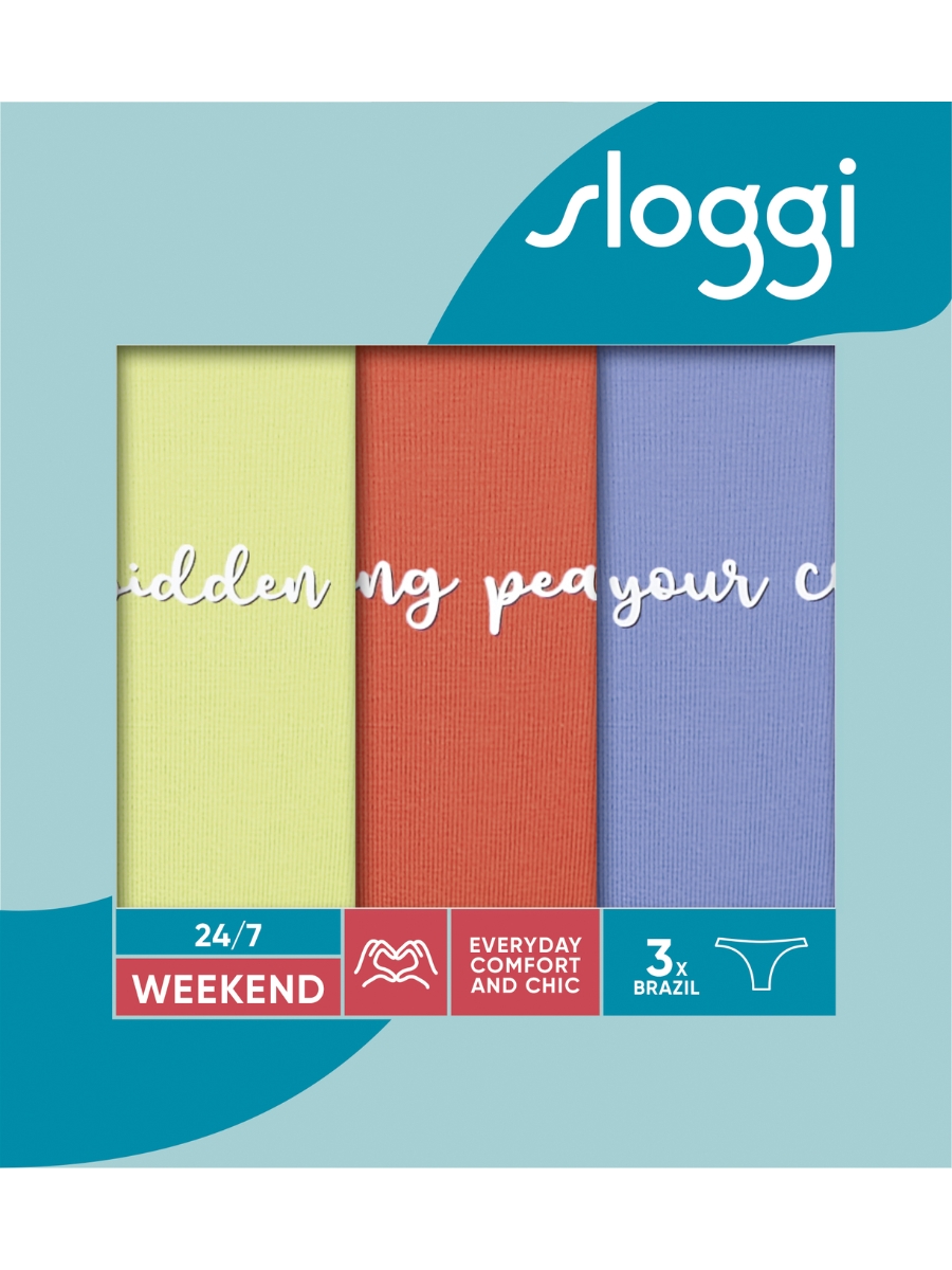 Sloggi Brazilian Briefs Knickers 24/7 Weekend 3 PACK 95% Cotton Multipack - Imagen 20 de 43
