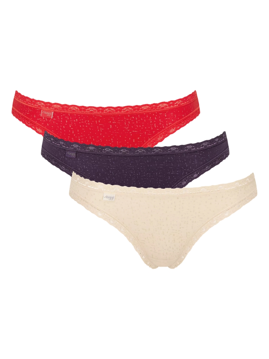 Sloggi Brazilian Briefs Knickers 24/7 Weekend 3 PACK 95% Cotton Multipack - Imagen 36 de 43