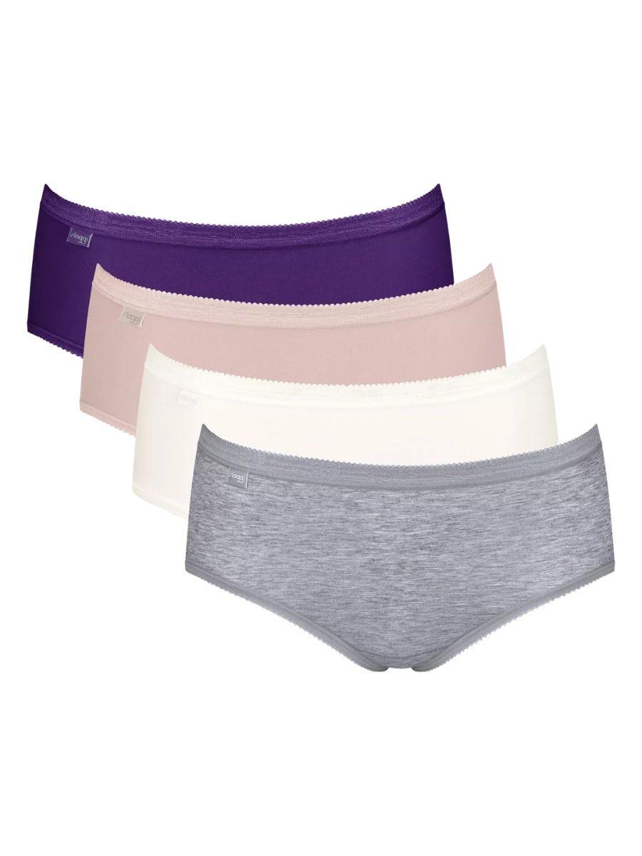Sloggi MIDI Briefs Knickers Basic+ 4 Pack 95% Cotton Lingerie Mid Rise - Picture 29 of 32
