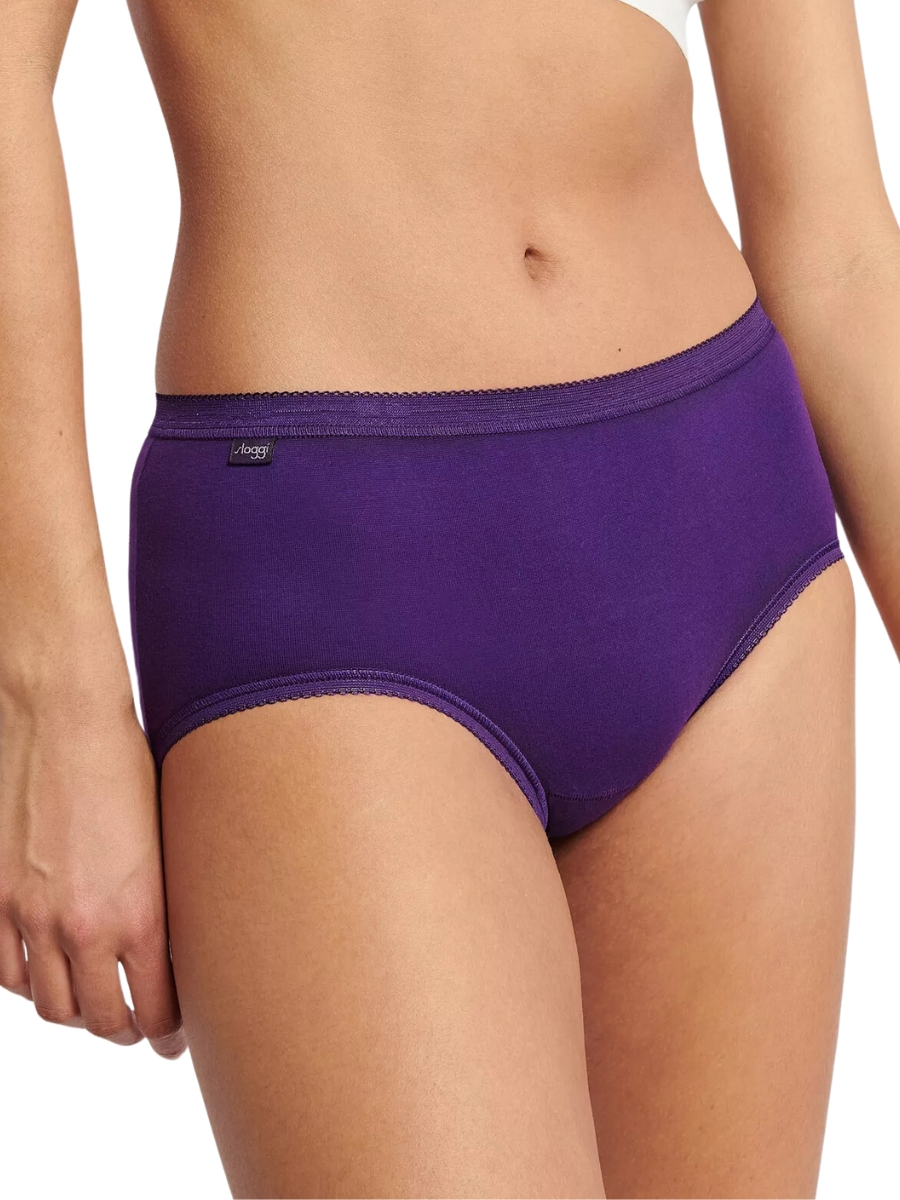 Sloggi MIDI Briefs Knickers Basic+ 4 Pack 95% Cotton Lingerie Mid Rise - Picture 22 of 32