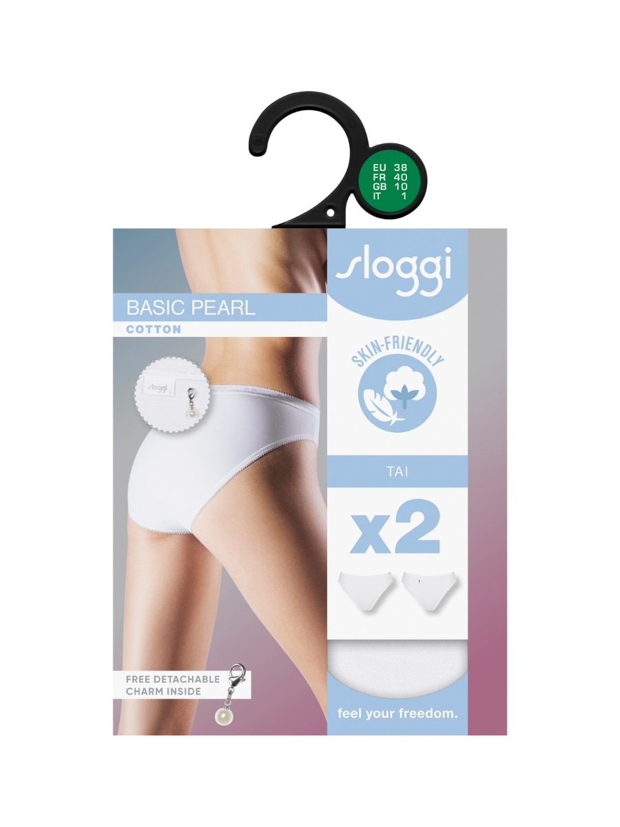 Paquete de 2 calzoncillos Sloggi Tai bragas básicas + calzoncillos 95 % algodón lencería de pierna alta - Imagen 11 de 11