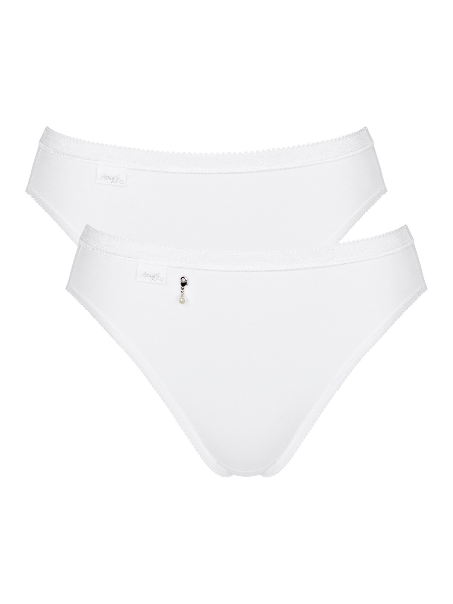 Paquete de 2 calzoncillos Sloggi Tai bragas básicas + calzoncillos 95 % algodón lencería de pierna alta - Imagen 7 de 11