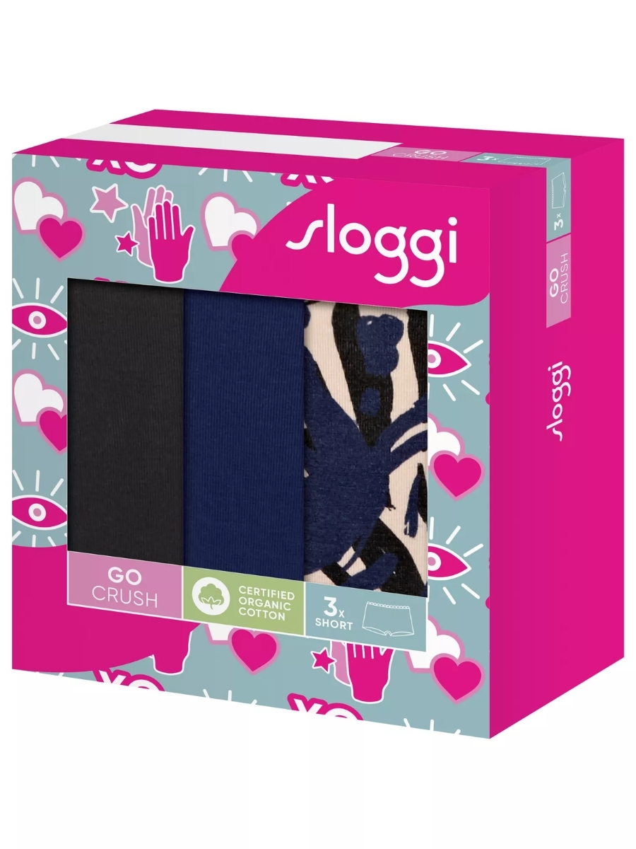 Sloggi Krótkie majtki Majtki GO Crush 3-pak 95% bawełna organiczna Majtki - Zdjęcie 8 z 31