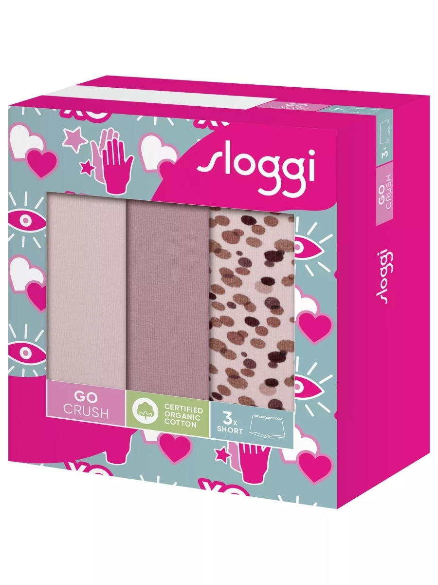 Sloggi Krótkie majtki Majtki GO Crush 3-pak 95% bawełna organiczna Majtki - Zdjęcie 23 z 31