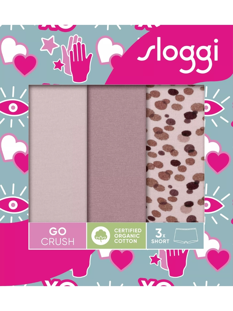 Sloggi Krótkie majtki Majtki GO Crush 3-pak 95% bawełna organiczna Majtki - Zdjęcie 22 z 31