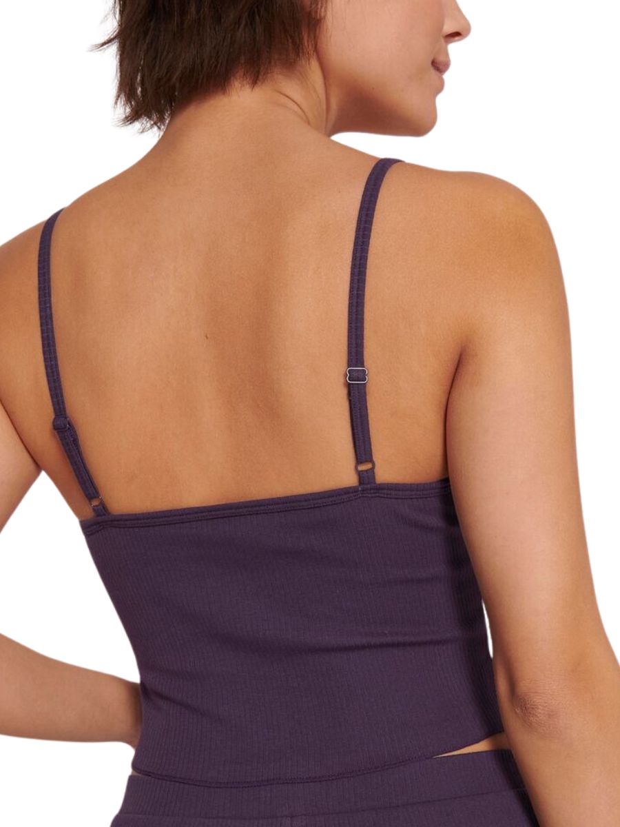Sloggi Crop Top GO Ribbed Cami Vest Camisole Pyjama Cotton Rich Nightwear - Picture 5 of 14
