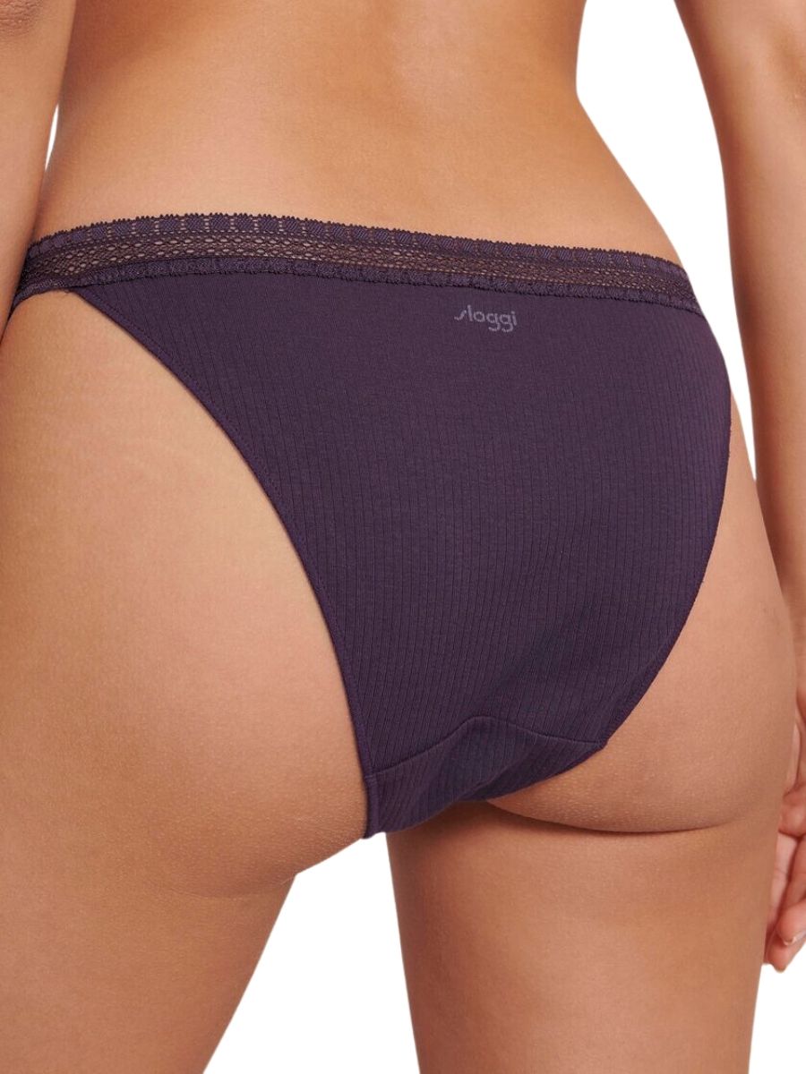 Paquete de 2 calzoncillos Sloggi Tanga GO acanalados C2P tiro medio forrados bragas lencería - Imagen 13 de 28