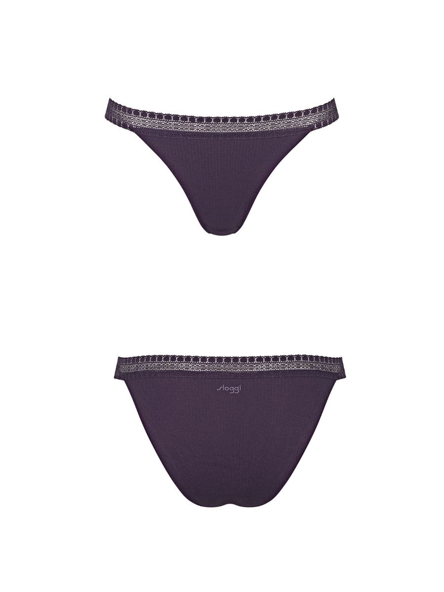 Paquete de 2 calzoncillos Sloggi Tanga GO acanalados C2P tiro medio forrados bragas lencería - Imagen 14 de 28