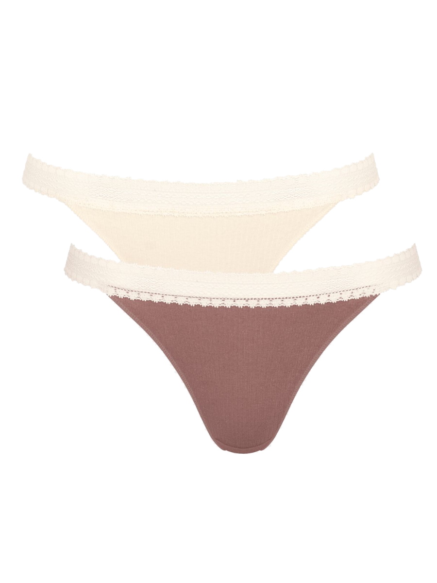 Paquete de 2 calzoncillos Sloggi Tanga GO acanalados C2P tiro medio forrados bragas lencería - Imagen 15 de 28