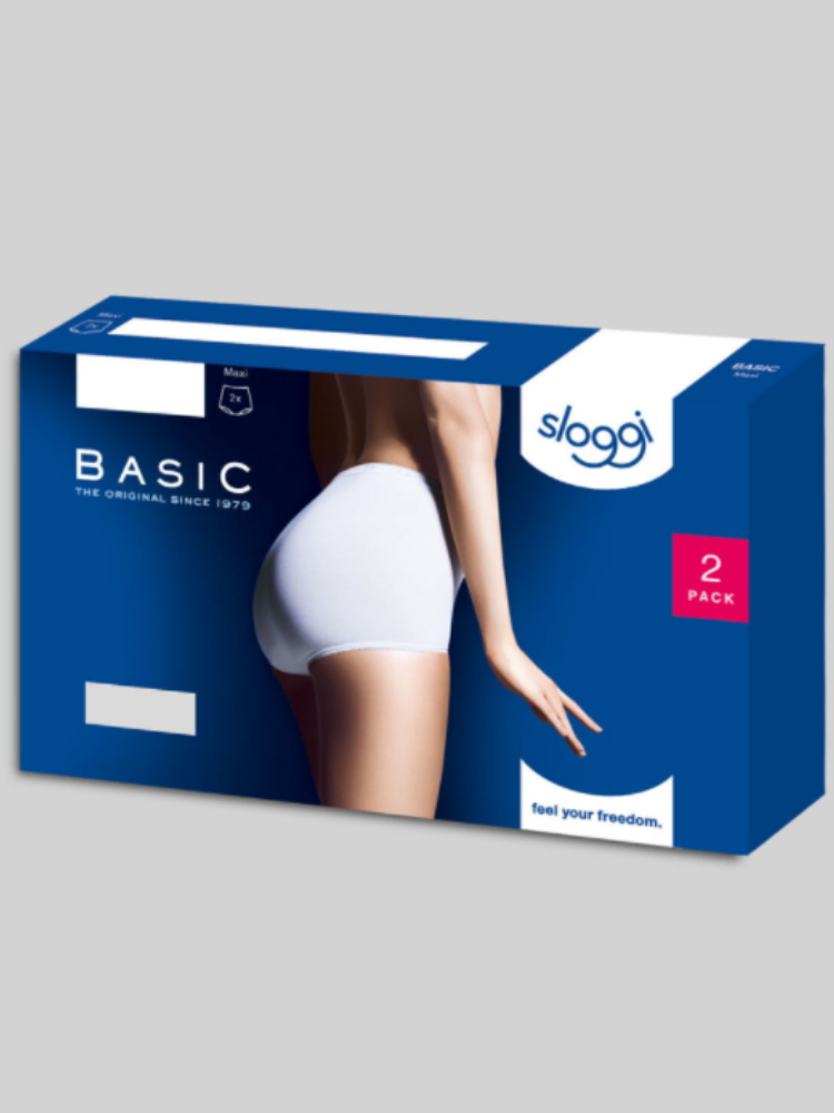 Sloggi Maxi Figi Majtki Basic+ Bawełna Wysoki stan 2-pak 96% Figi damskie - Zdjęcie 12 z 12