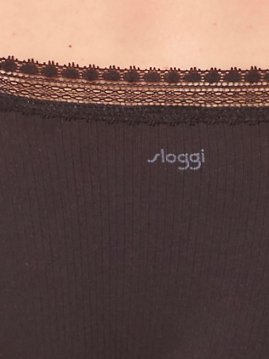 Paquete de 2 calzoncillos Sloggi Tai bragas GO acanalados de algodón orgánico lencería rica - Imagen 5 de 27