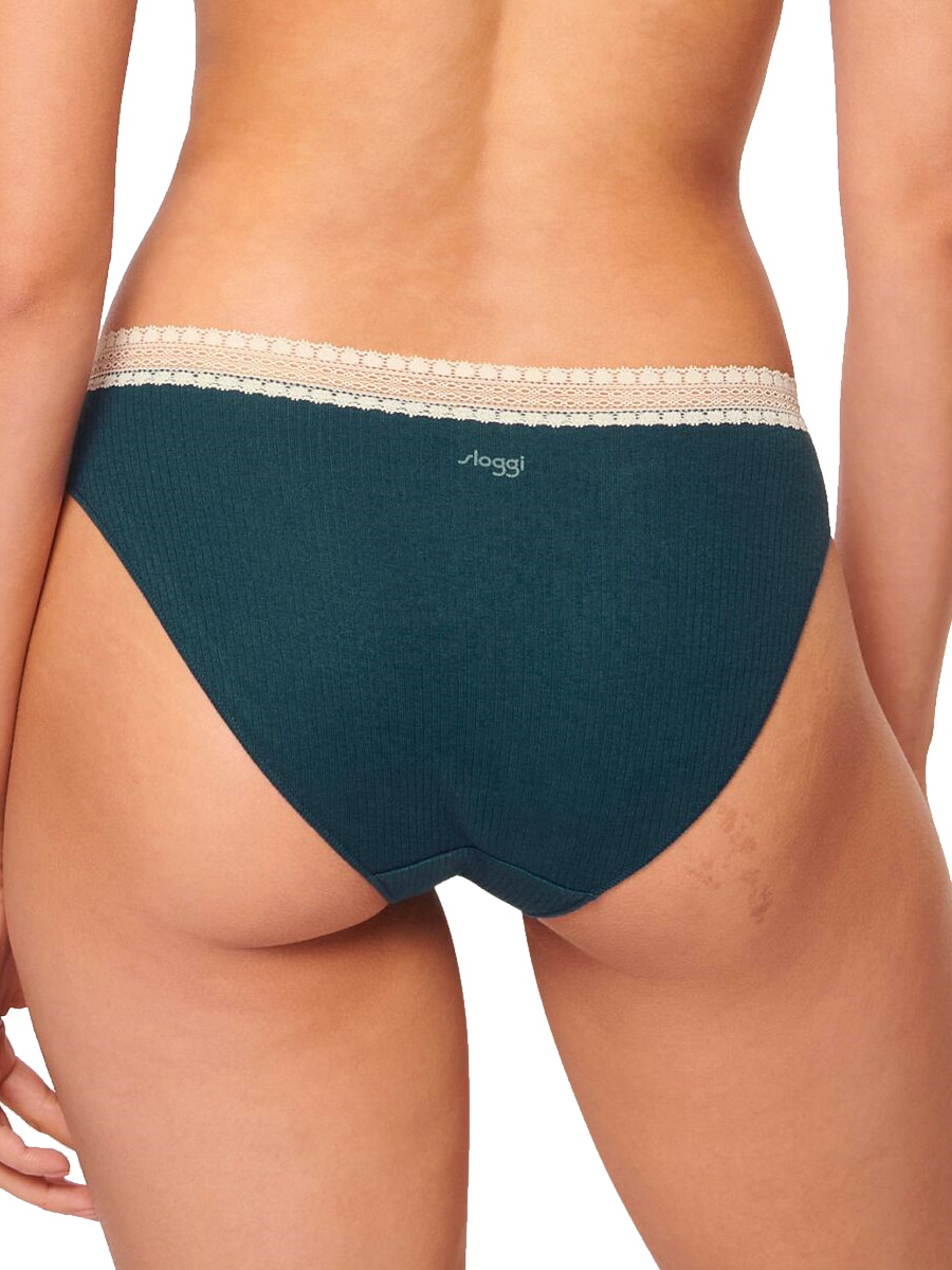 Paquete de 2 calzoncillos Sloggi Tai bragas GO acanalados de algodón orgánico lencería rica - Imagen 10 de 27