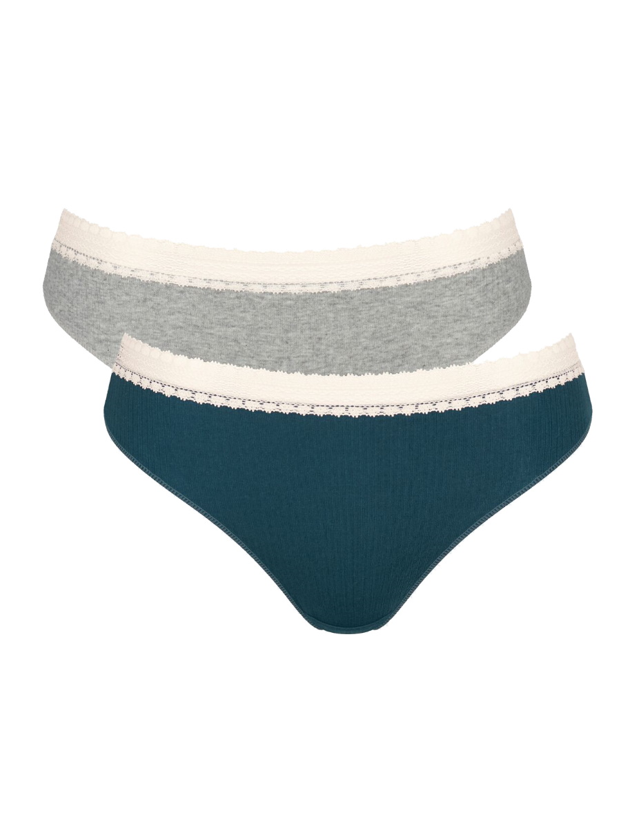 Paquete de 2 calzoncillos Sloggi Tai bragas GO acanalados de algodón orgánico lencería rica - Imagen 12 de 27