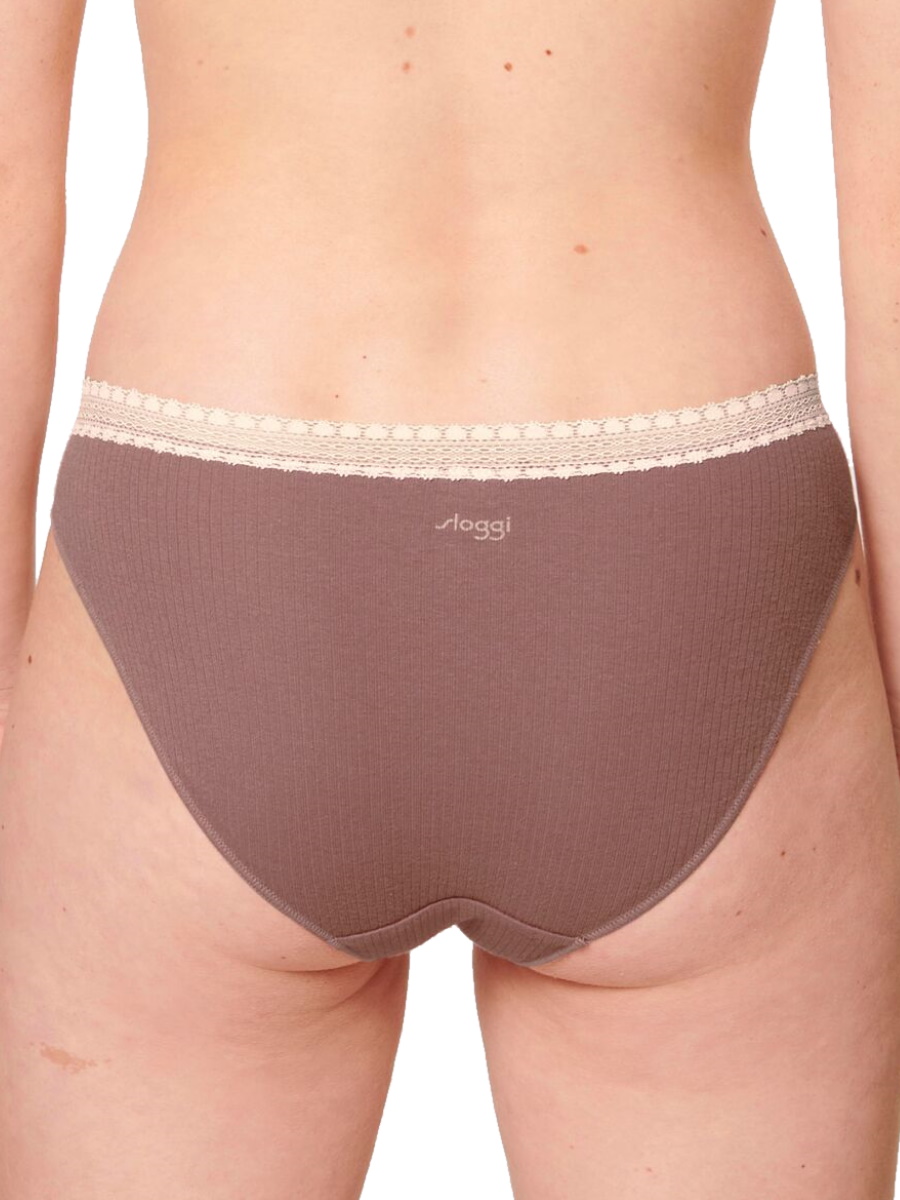 Paquete de 2 calzoncillos Sloggi Tai bragas GO acanalados de algodón orgánico lencería rica - Imagen 19 de 27