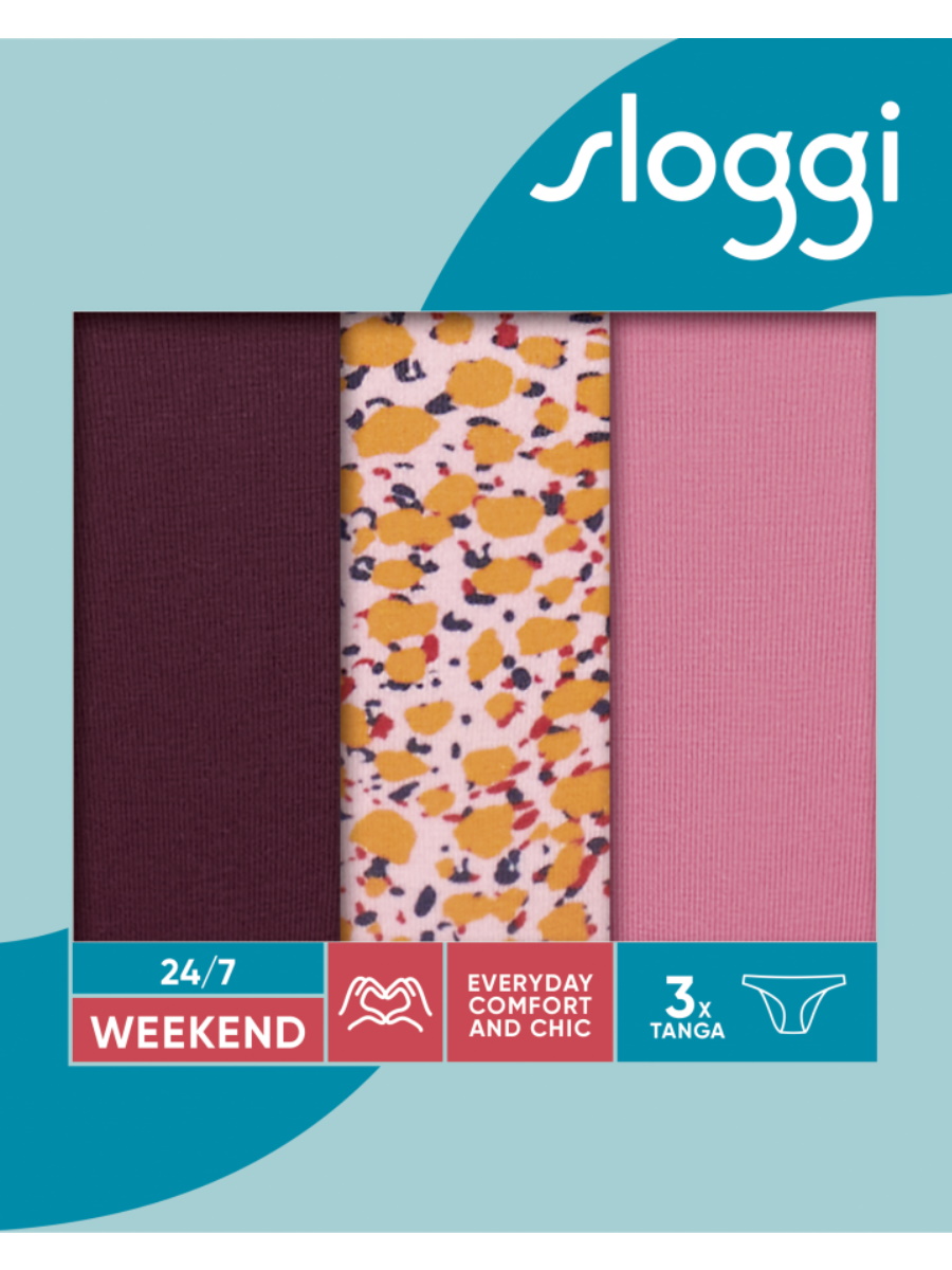 Sloggi Tanga Calzoncillos Bragas 24/7 Fin de Semana 3 PACK 95% Algodón Multipack Lencería - Imagen 33 de 67