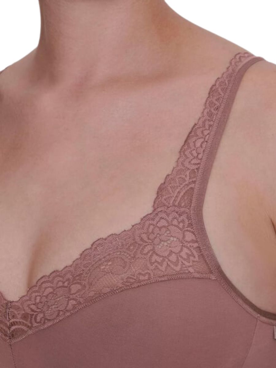 Sloggi Bralette Romance Soft Cup Bra Non Wired Cotton Stretch Top Lingerie - Picture 8 of 16
