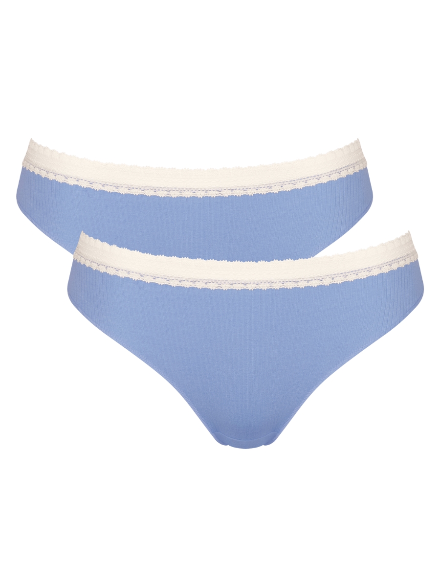 Paquete de 2 calzoncillos Sloggi Tai bragas GO acanalados de algodón orgánico lencería rica - Imagen 21 de 27