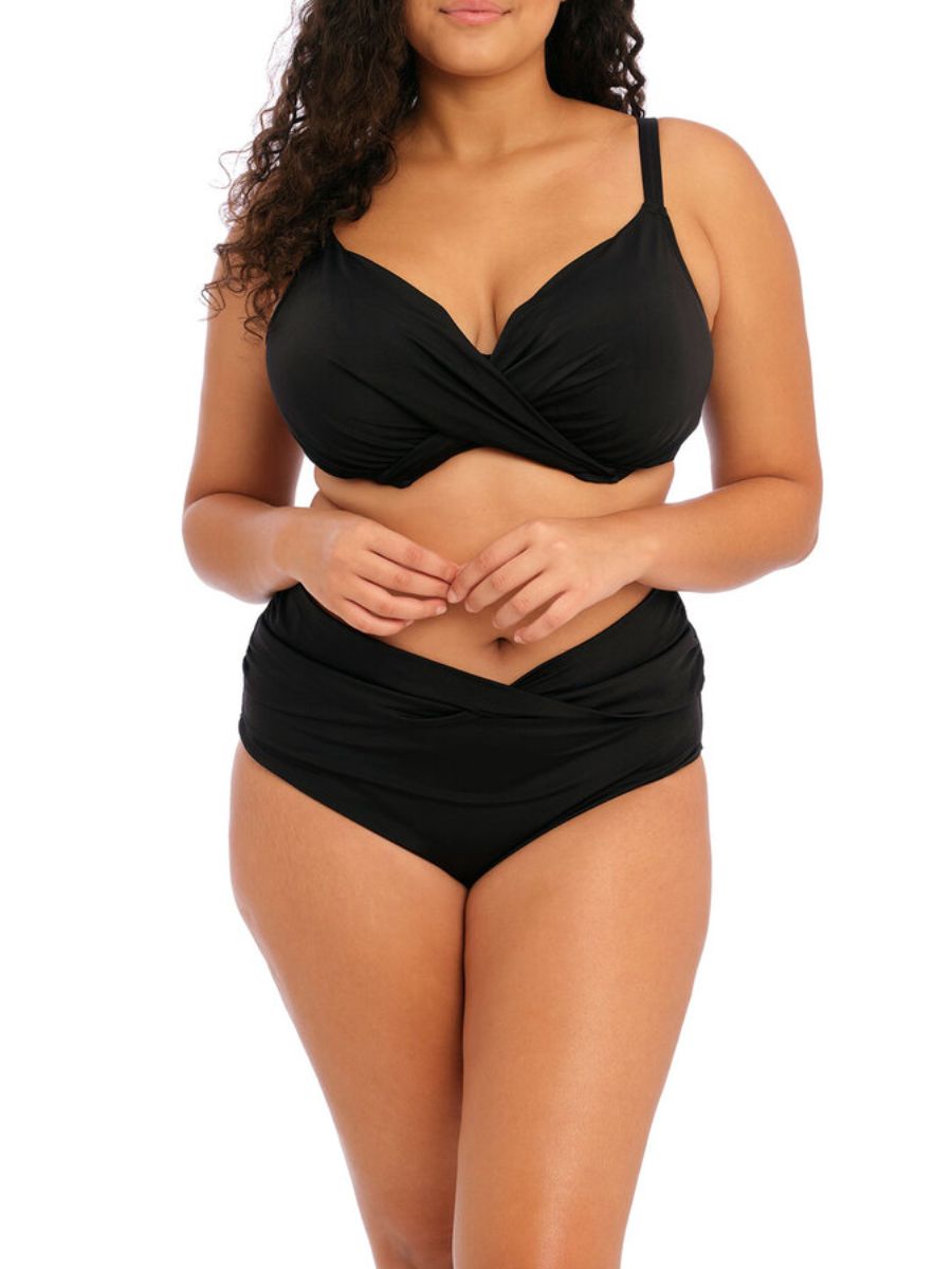 Elomi Magnetic Underwired Plunge Bikini Top Gathered Front Swim Tops Swimwear - Picture 3 of 9