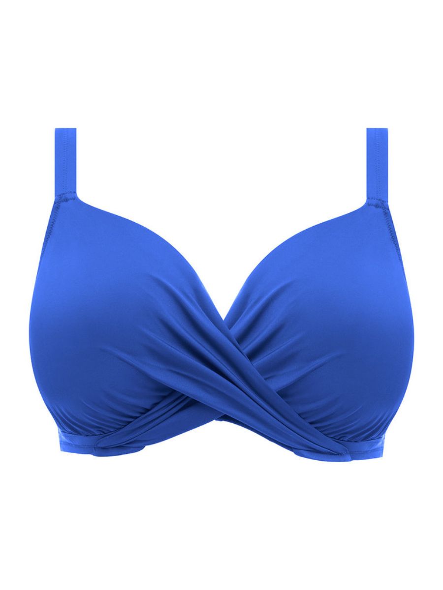 Elomi Magnetic Underwired Plunge Bikini Top Gathered Front Swim Tops Swimwear - Picture 9 of 9