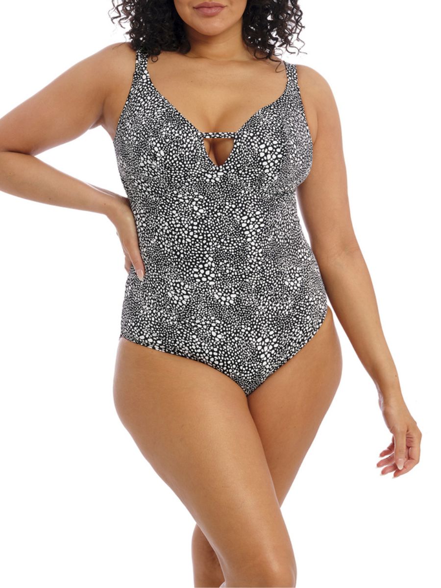 Elomi Pebble Cove Swimsuit Non Wired Plunge Swim One Piece Swimwear - Picture 2 of 17