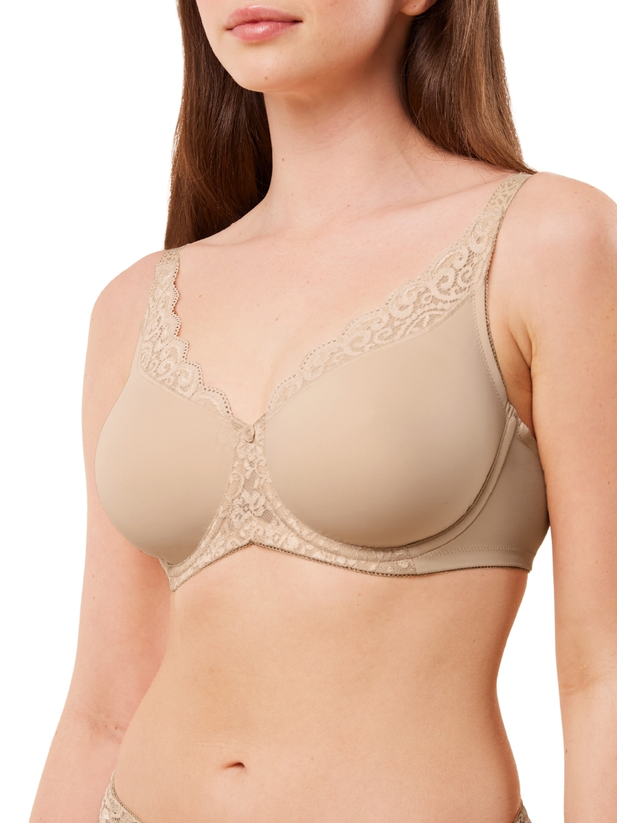 Triumph Amourette Bra W01 Underwired Minimizer Bras High Apex Lace Lingerie - Zdjęcie 7 z 16
