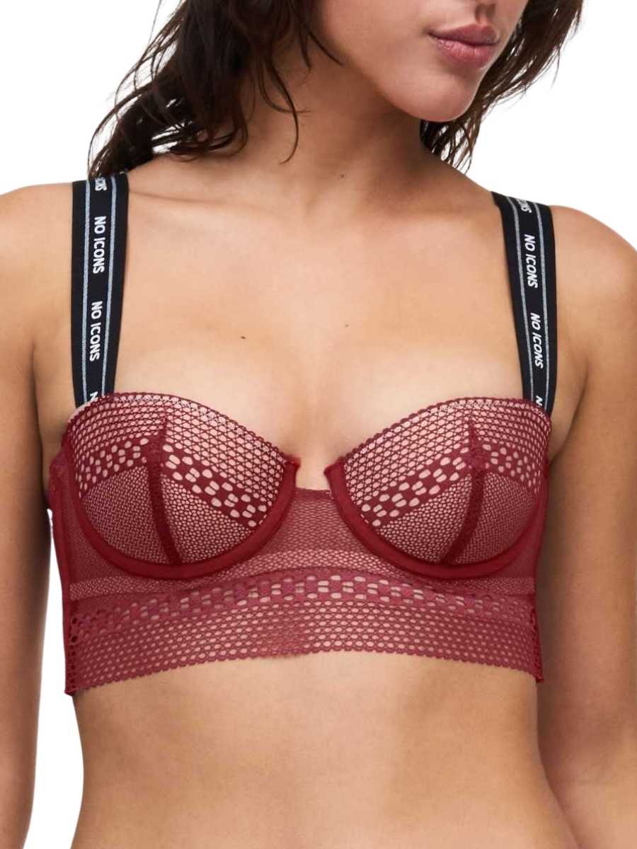 Sujetador Chantelle X No Icons Bandeau Espuma Acolchada Malla Transparente Sujetadores Lencería - Imagen 10 de 14