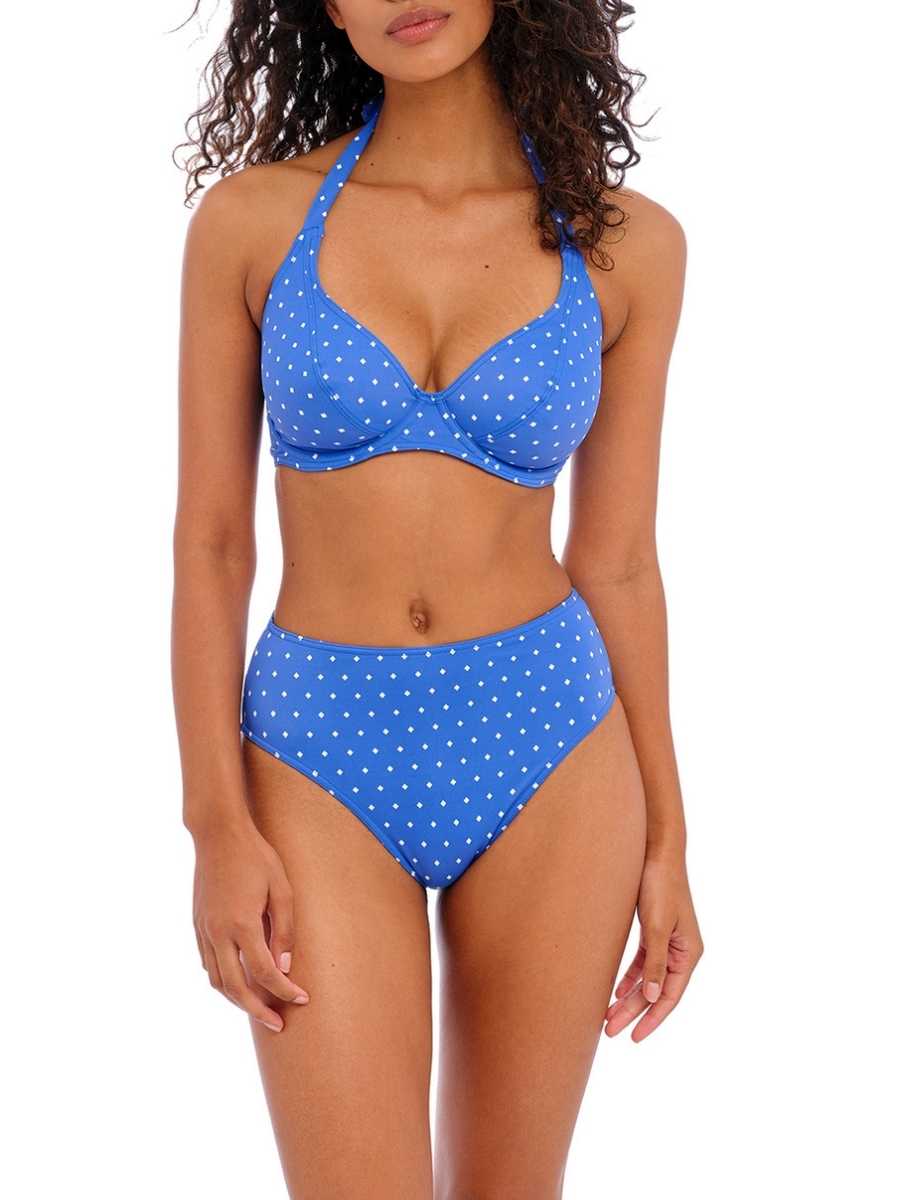 Freya Jewel Cove Bikini Top Underwired Halterneck Plunge Bikini Top Swimwear - Picture 8 of 13