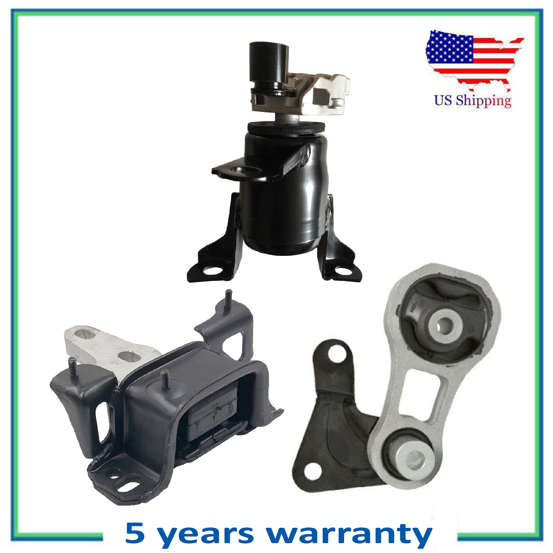 Set 3PCS Engine Motor & Manual Trans. Mount For 2011 20122016 Ford