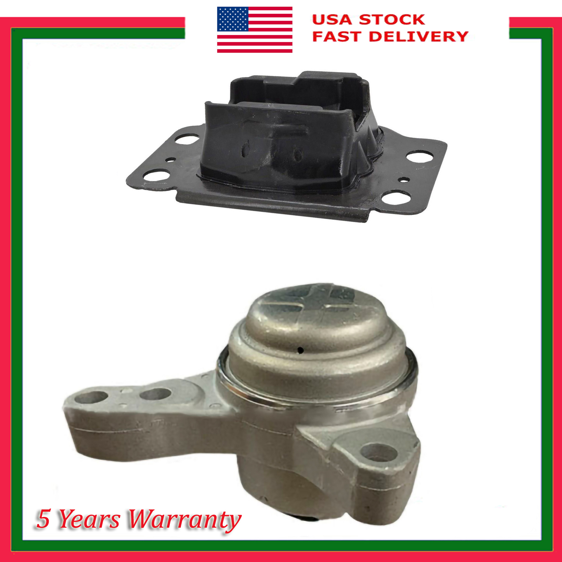 Set 2PCS Front Engine Motor & Trans. Mount For Ford Fusion 1420 1.5L