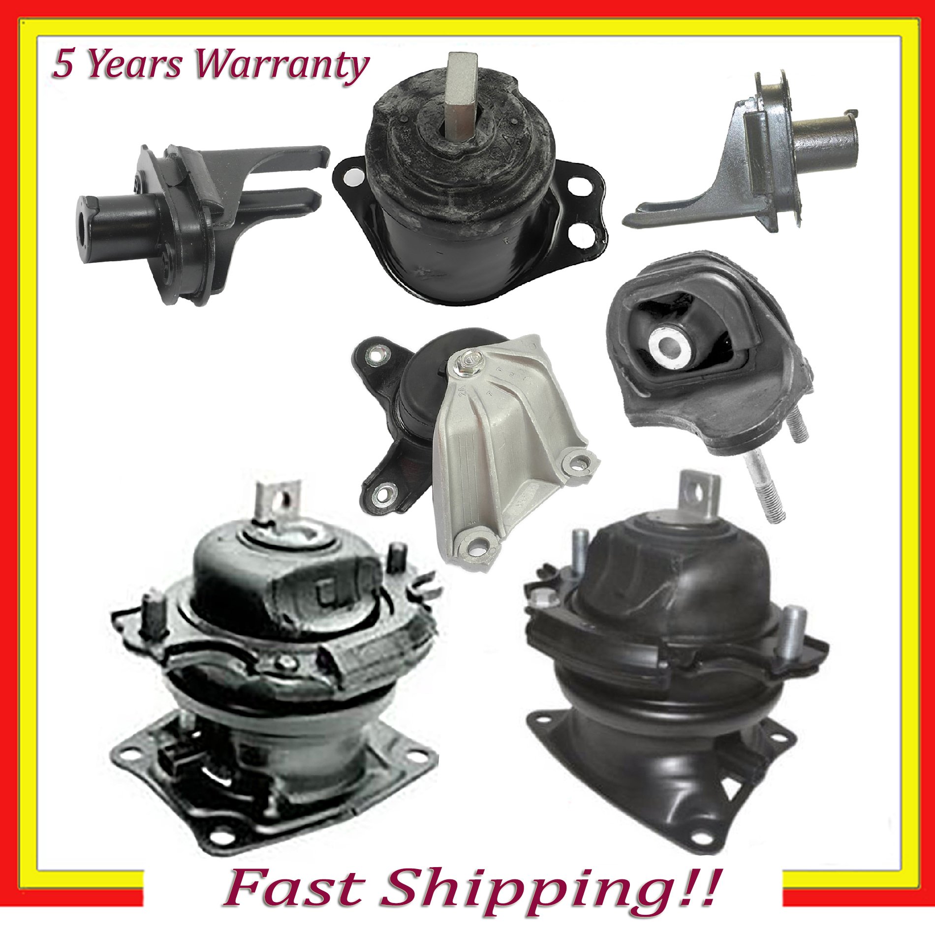 A-Premium 7xEngine Motor & Transmission Mount for Honda Accord 03-07 Auto Trans