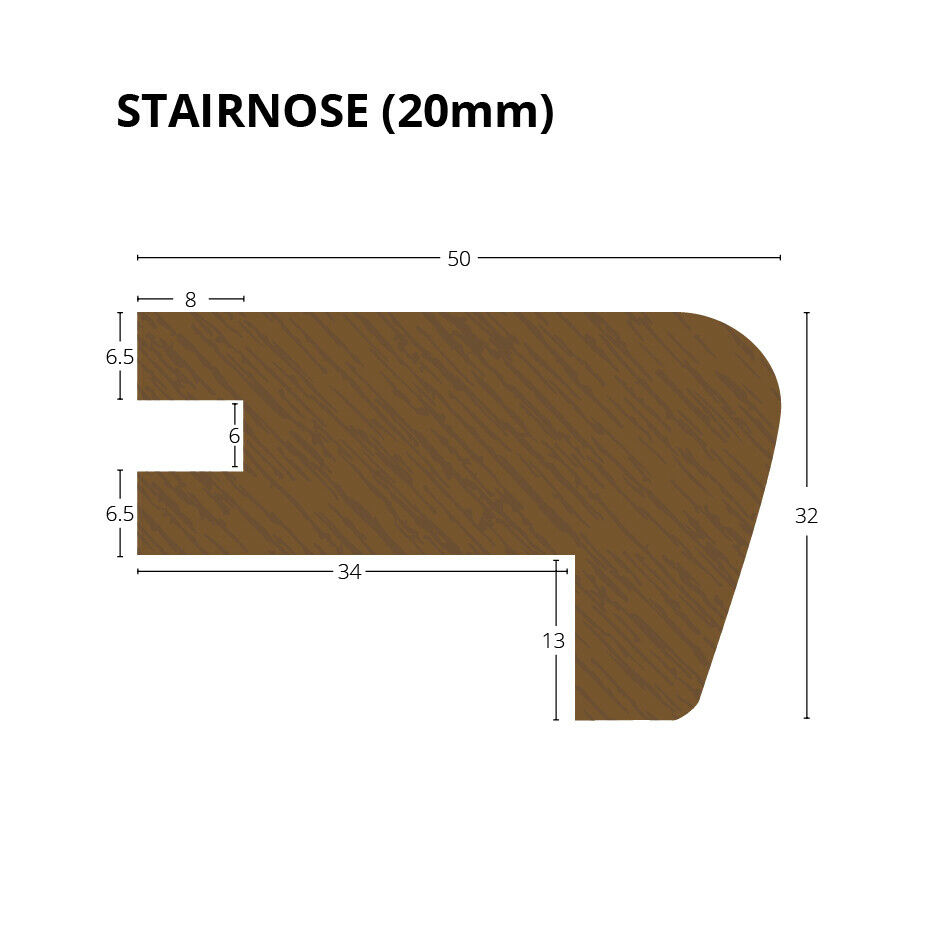 Real Oak Stair Step Nosing For Engineered & Solid Floors Various Sizes