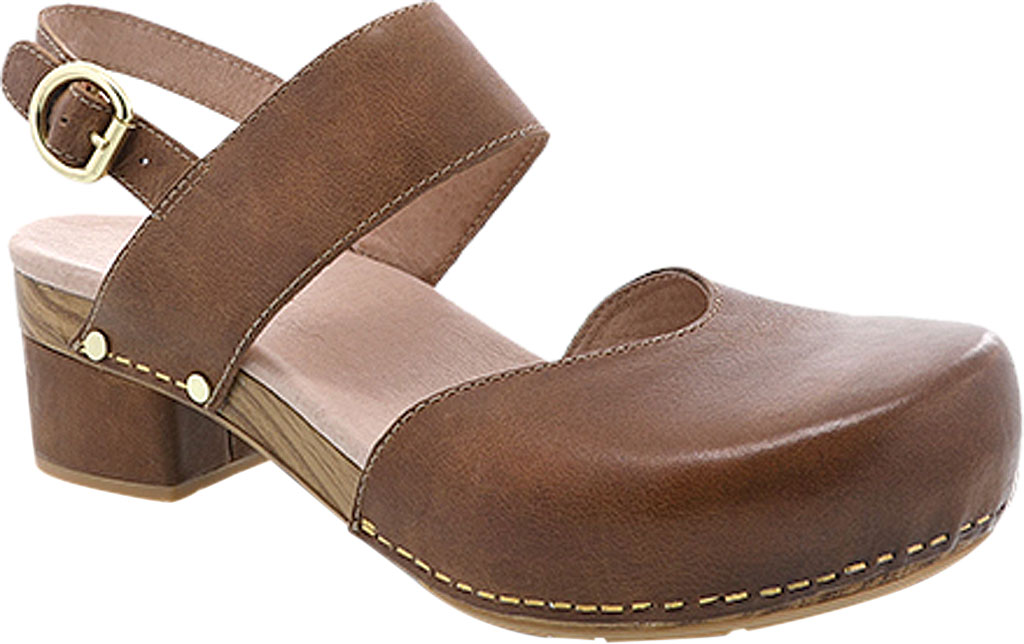 Best Women's Dansko Malin Closed Toe Sandal Shoe and Boot, Tan Waxy Burnished Leather 