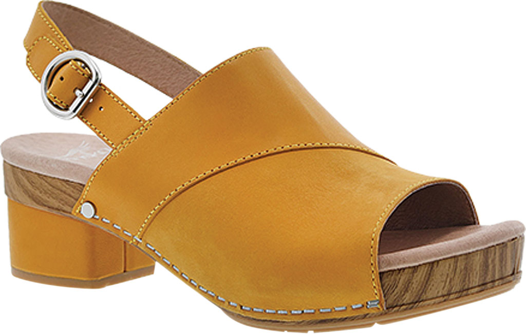New Women's Dansko Madalyn Slingback Shoe and Boot, Mango Burnished Calf | beayshopping.com