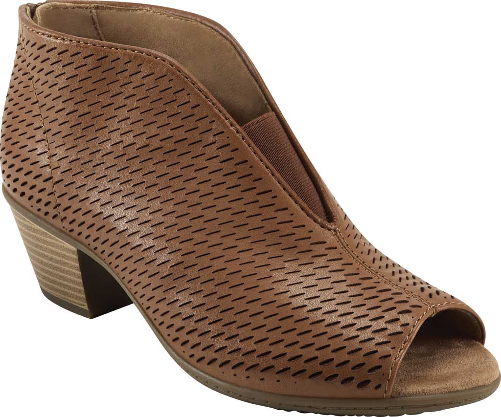 earth peep toe booties