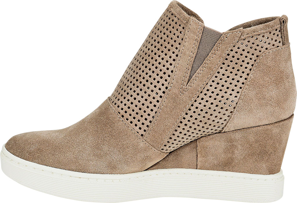 perforated wedge booties