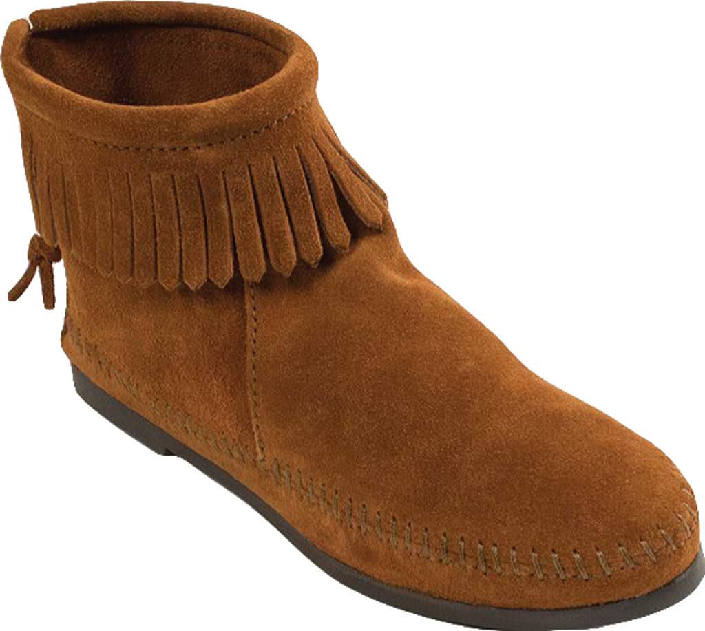minnetonka back zip hardsole boot