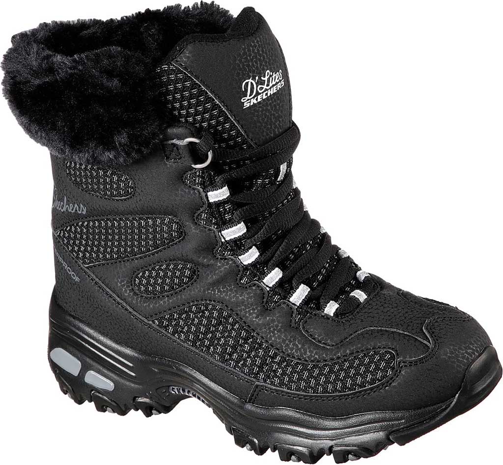 Best Women's Skechers D'Lites Bomb Cyclone Ankle Boot Shoe and Boot