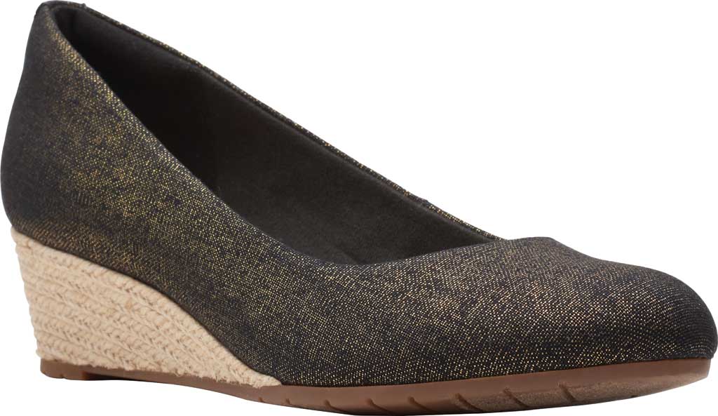 women's clarks mallory strap wedge pump