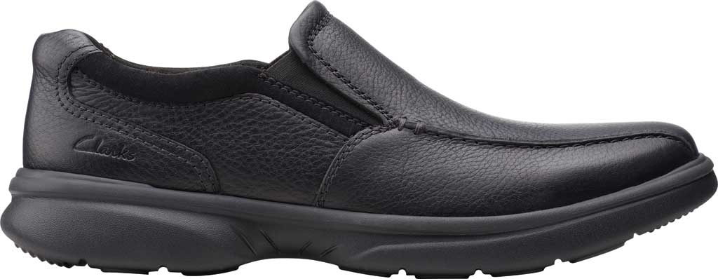 black leather slip on shoes