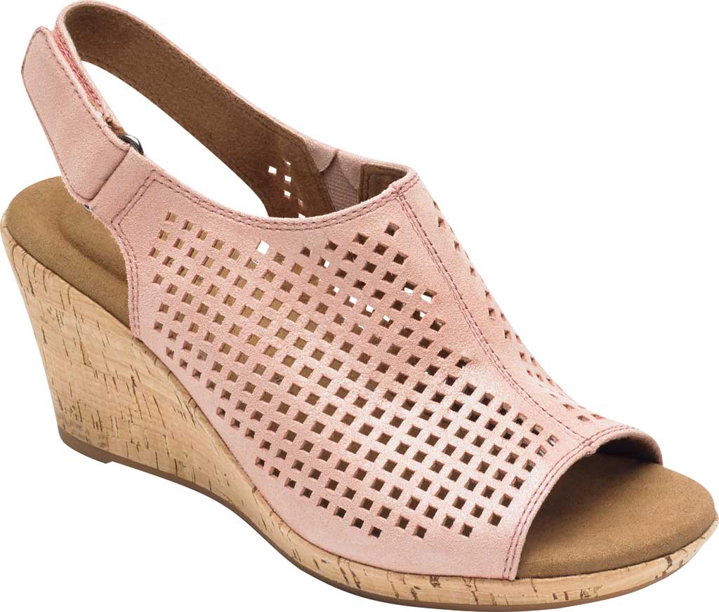 rockport women's briah perforated slingback wedges
