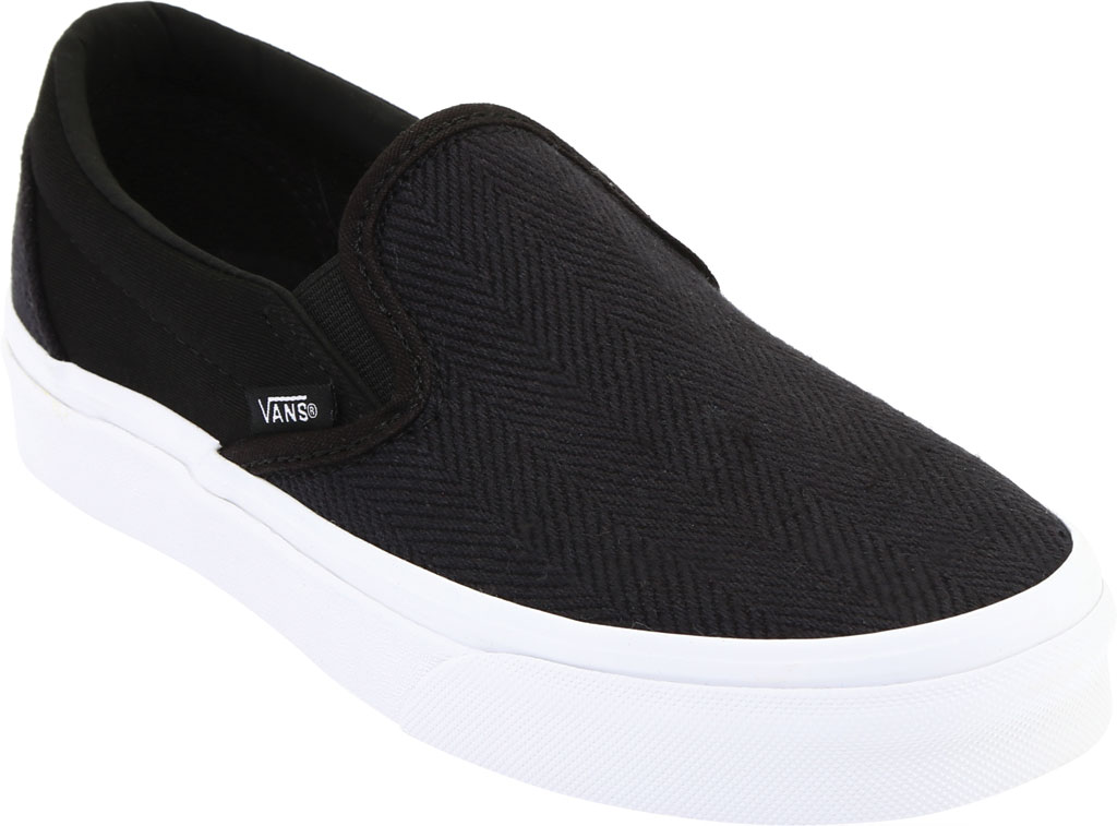 all black slip on vans