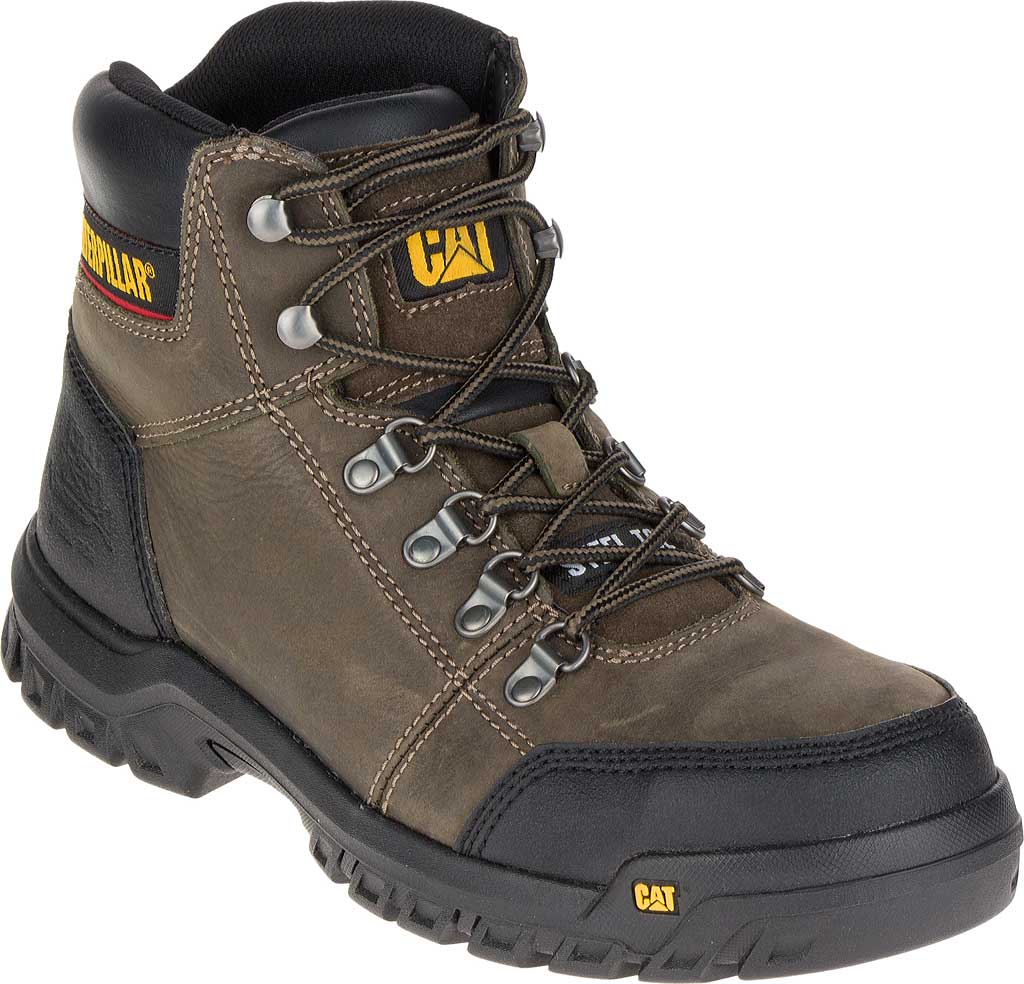 Best Men's Caterpillar Outline Steel Toe Work Boot Shoe and Boot, Dark
