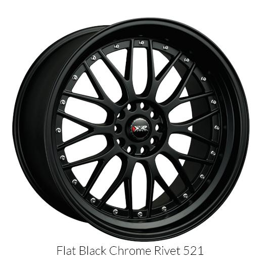XXR 521 17x7 5x100/5x114.3 +38 Flat Black Wheel/Rim - Bild 1 von 2