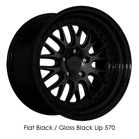 XXR 570 18x8.5 5x100 +35 Flat Black/Gloss Black Lip Wheel/Rim - Picture 1 of 2