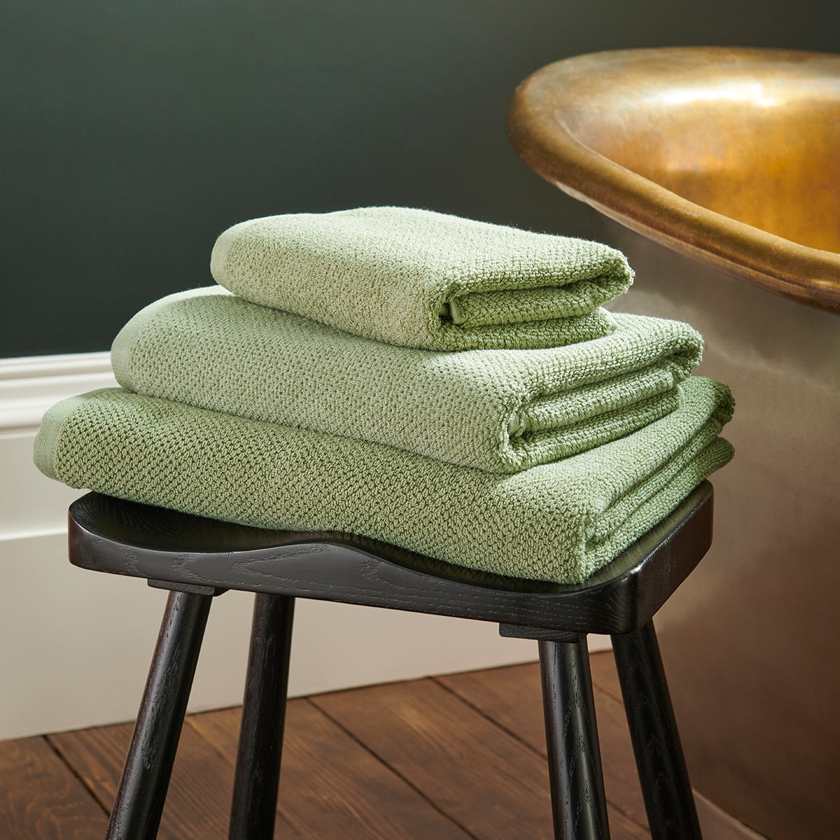 Christy Brixton Textured Cotton Bath Hand Towels - Honeycomb Bath Sheets - Picture 9 of 65