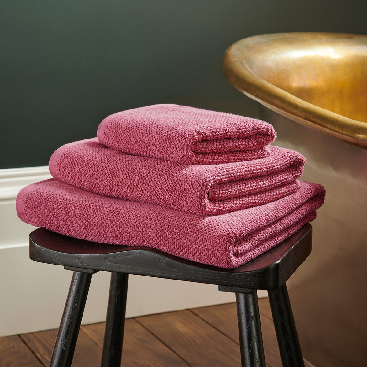 Christy Brixton Textured Cotton Bath Hand Towels - Honeycomb Bath Sheets - Picture 31 of 65