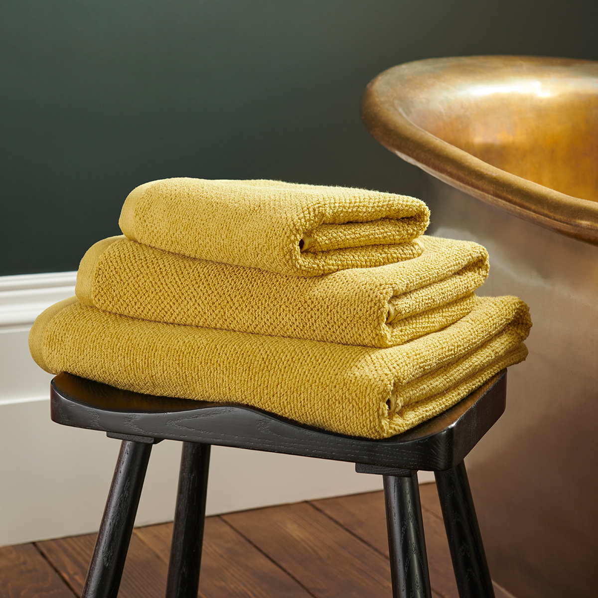 Christy Brixton Textured Cotton Bath Hand Towels - Honeycomb Bath Sheets - Picture 37 of 65