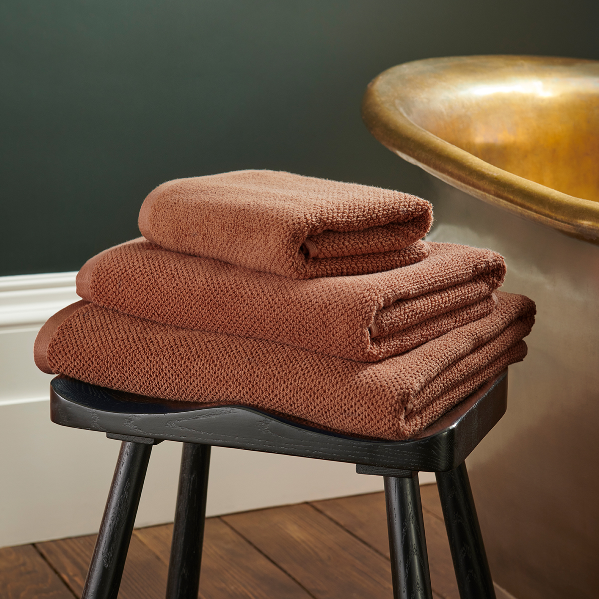 Christy Brixton Textured Cotton Bath Hand Towels - Honeycomb Bath Sheets - Picture 49 of 65